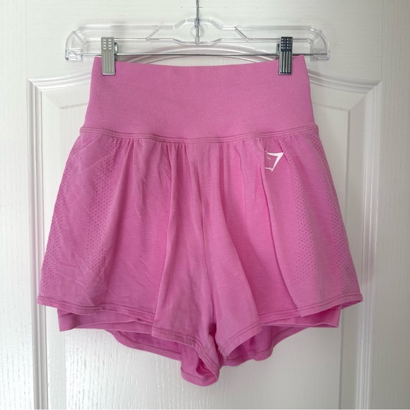 LIKE NEW - Gymshark Vital Seamless 2.0 2-in-1 Shorts - PINK - SMALL - Picture 2 of 3